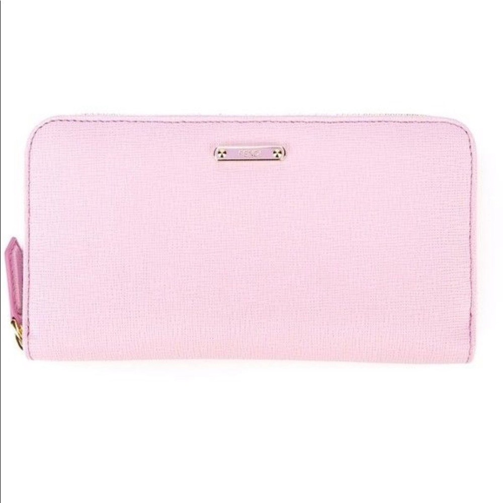 Fendi Light Pink Crayons Zip Around Wallet